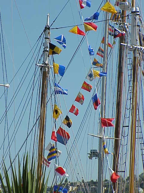    Flags on boats    Tall Ships Festival